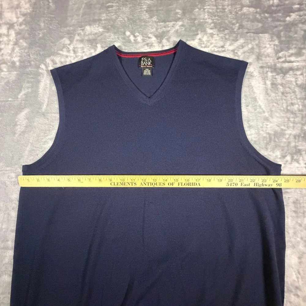 Jos. A. Bank Signature Collection Navy Blue Italian Merino Wool Sweater Vest XXL